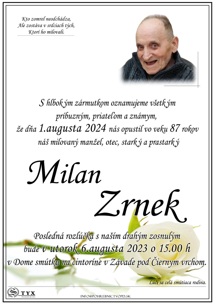 Milan Zrnek - parte