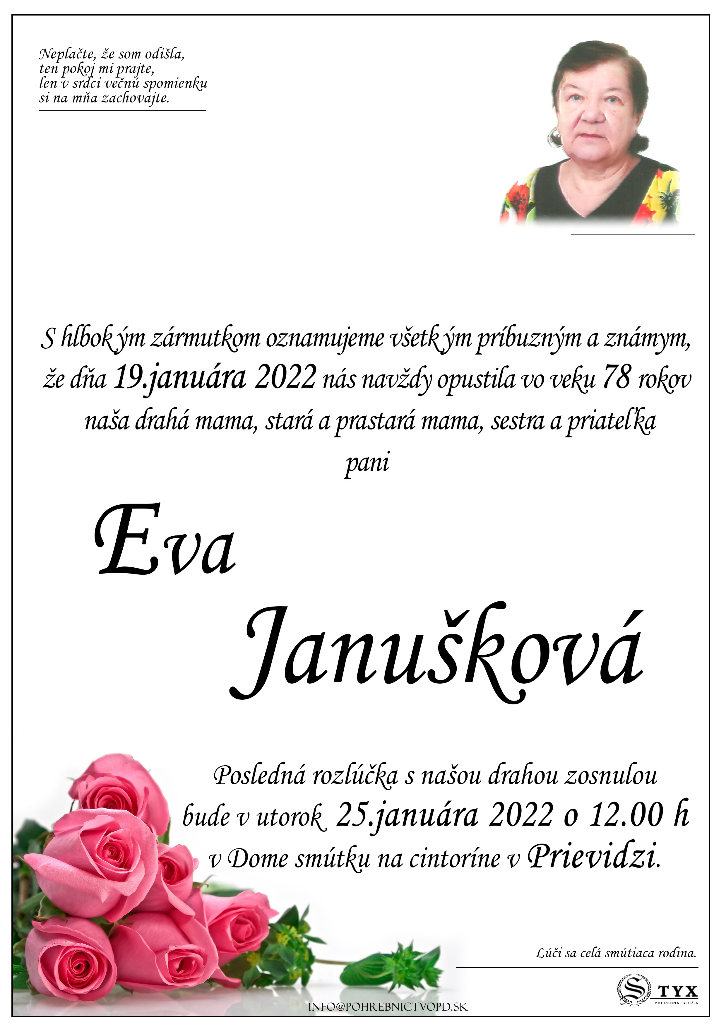 Eva Janušková - parte