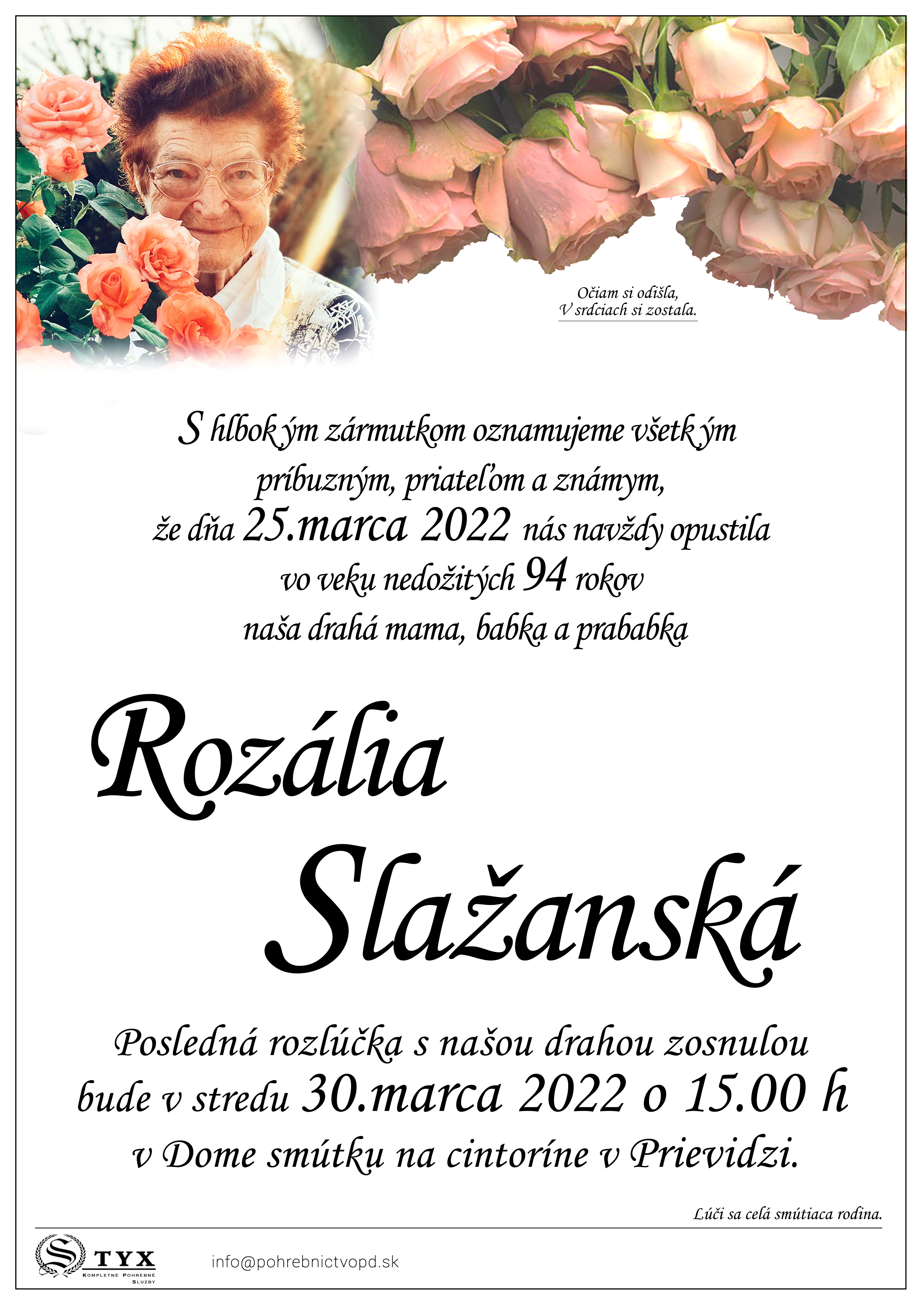 Rozalia Slazanska - parte