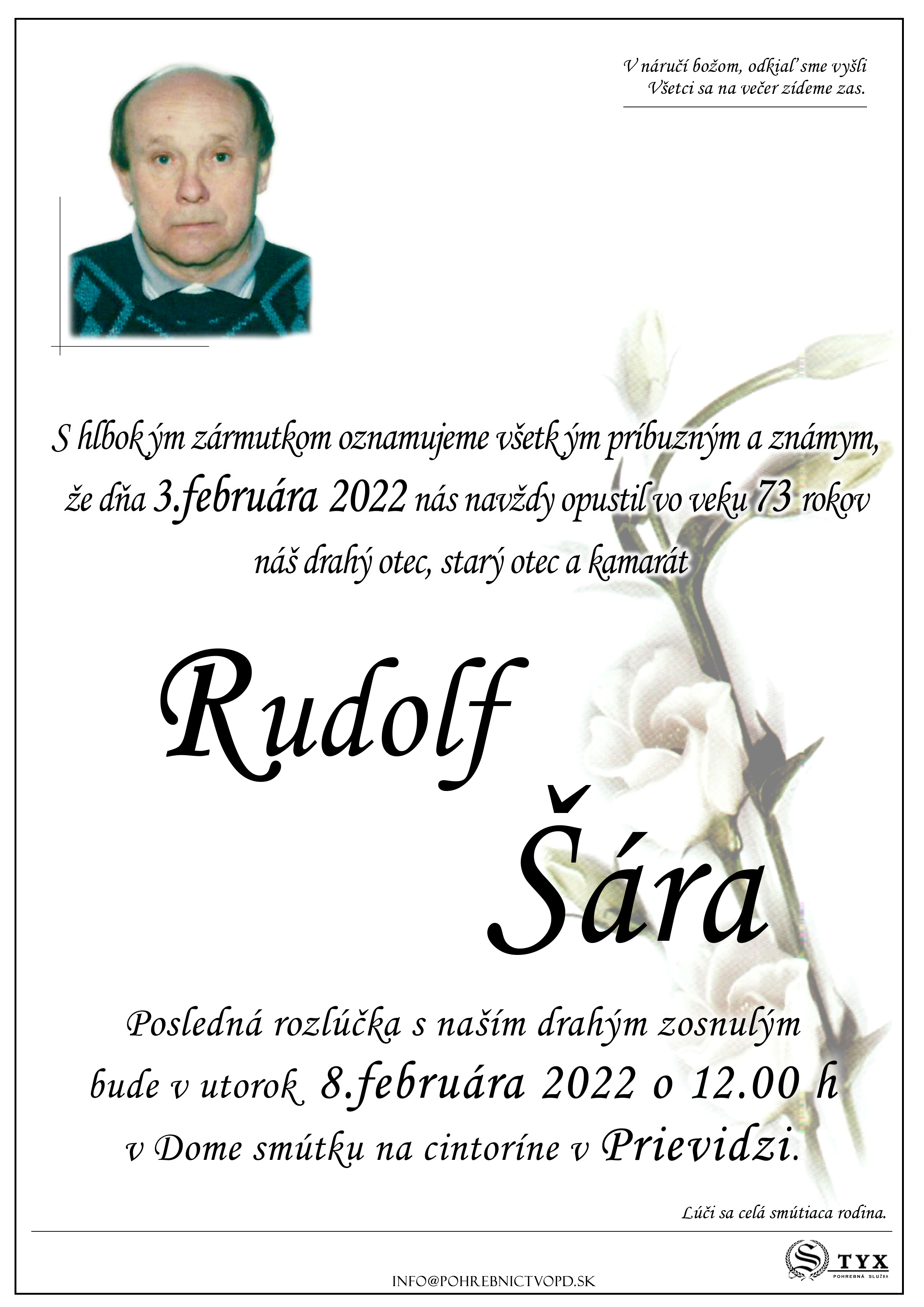 Rudolf Šára - parte
