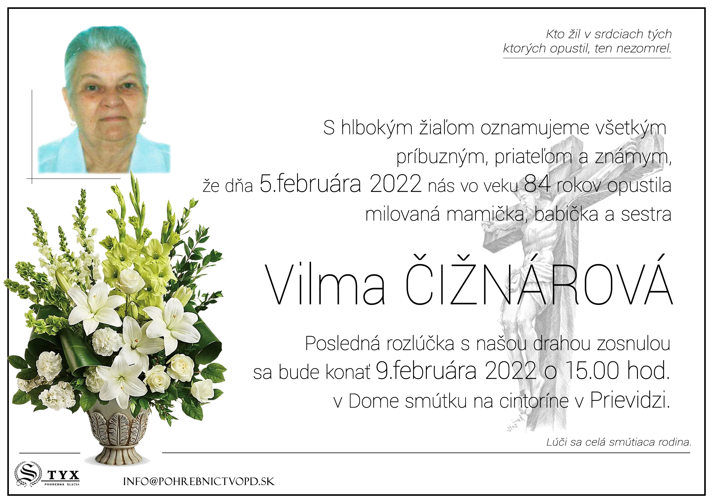 Vilam Čižnárova - parte