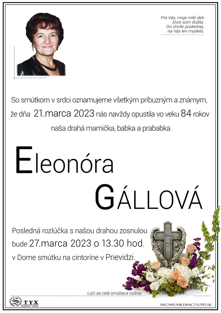 Eleonora Gallova - parte