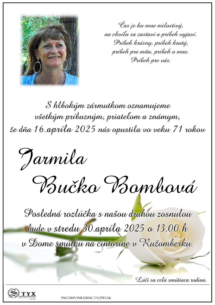 Jarmila Bucko Bombova - parte