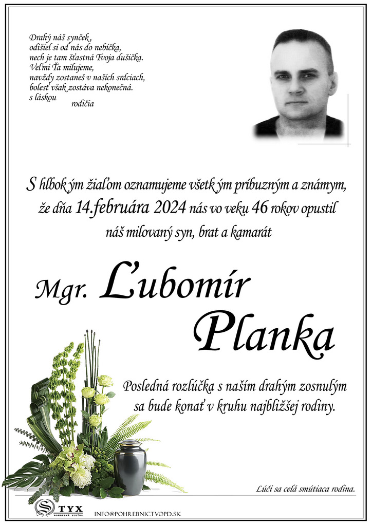 Lubomir Planka - parte