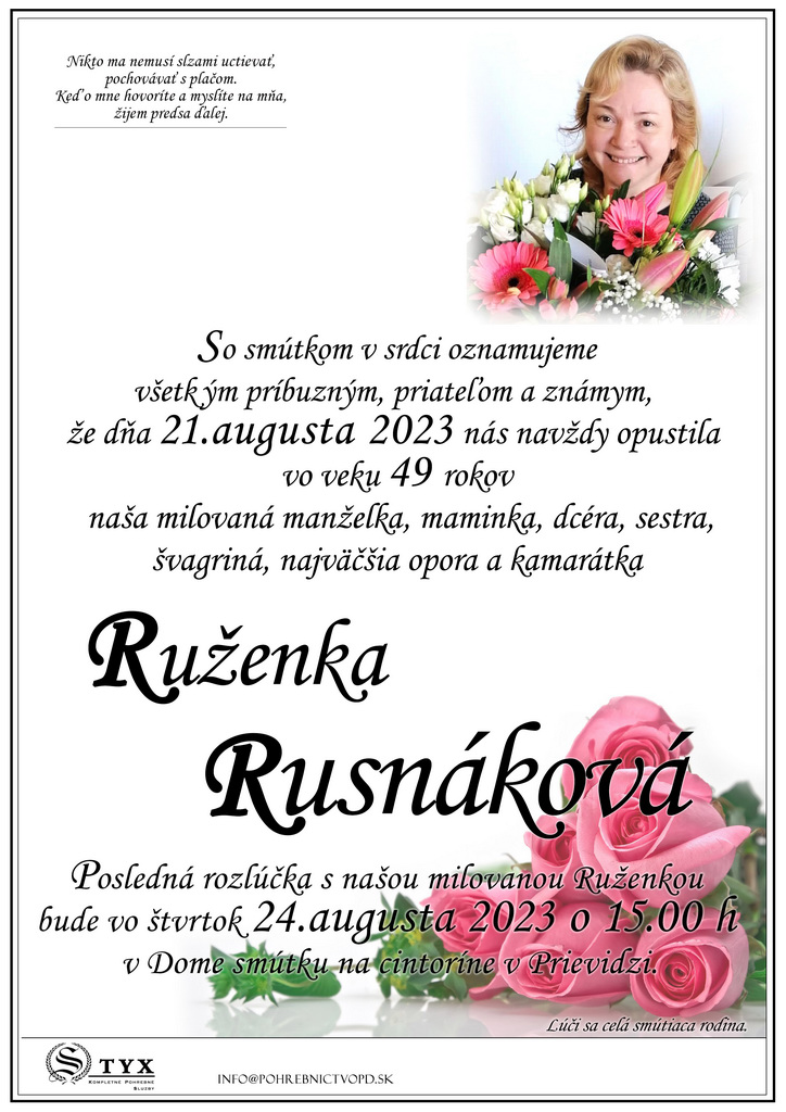 Ruzenka Rusnakova - parte