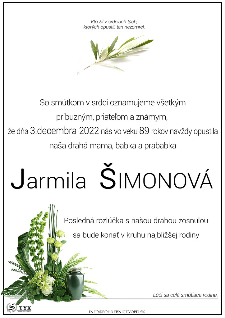 Jarmila Šimonova - parte